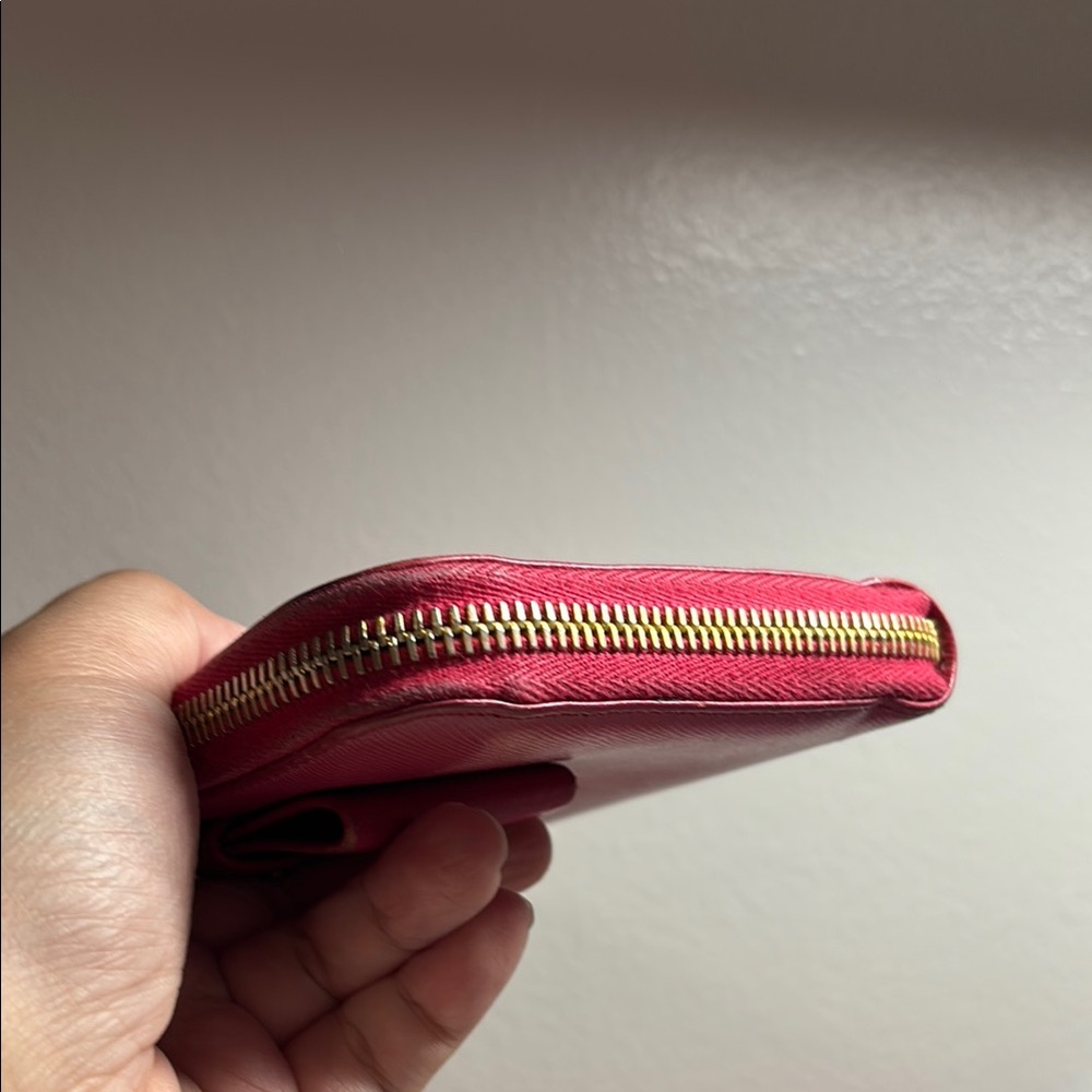 Prada Pink Bow Zip Around Wallet - Picture 6 of 9